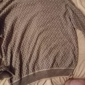 Men's Classic Brown Herringbone Sweater